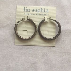 LIA SOPHIA brown loop earrings